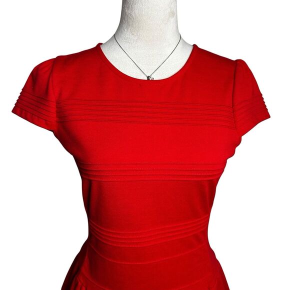 Girls from Savoy Anthropologie Taylor Swift Red Ponte Knit Skater Mini Dress 4 - Picture 6 of 8